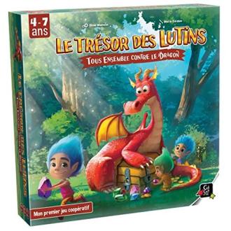 Jeu Le Trésor des Lutins de Gigamic, aventure coopérative féérique pour enfants, idéal pour cadeaux et renforce esprit d'équipe.
