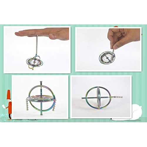 Gyroscope éducatif en alliage métallique pour enfants et adultes, idéal pour l'apprentissage physique et le divertissement.