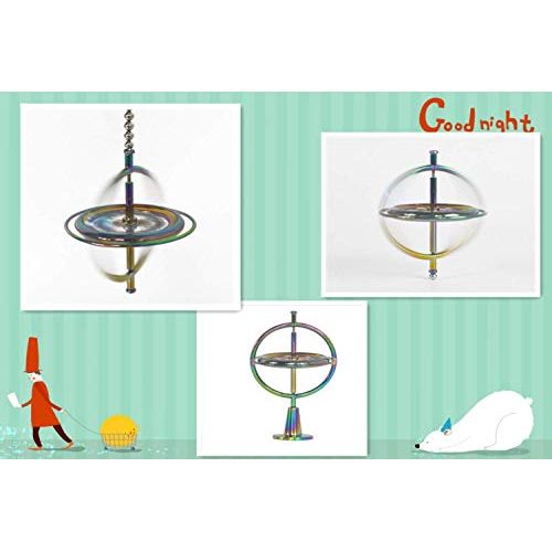 Gyroscope éducatif en alliage métallique pour enfants et adultes, idéal pour l'apprentissage physique et le divertissement.