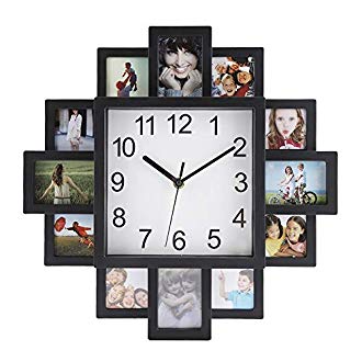 Horloge 12 cadres photos