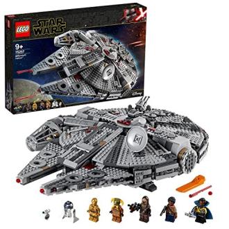 Idée cadeau : Lego Star Wars Faucon Millenium. Design profilé, cockpit détachable, 7 personnages inclus. Offrez des heures de jeu et de construction à un fan de Star Wars.