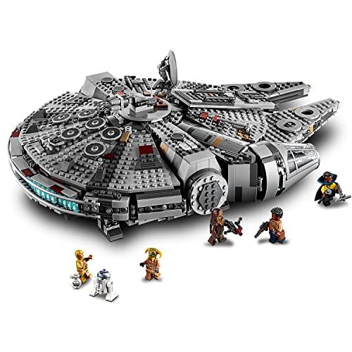 Idée cadeau : Lego Star Wars Faucon Millenium. Design profilé, cockpit détachable, 7 personnages inclus. Offrez des heures de jeu et de construction à un fan de Star Wars.