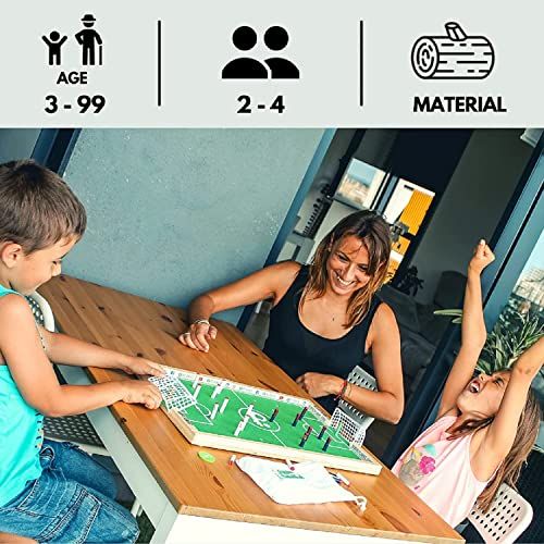 Jeu de société de football PLAKKS, familial et compétitif en bois