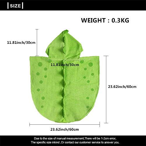 Peignoir dinosaure vert pour enfant avec capuche et détails réalistes