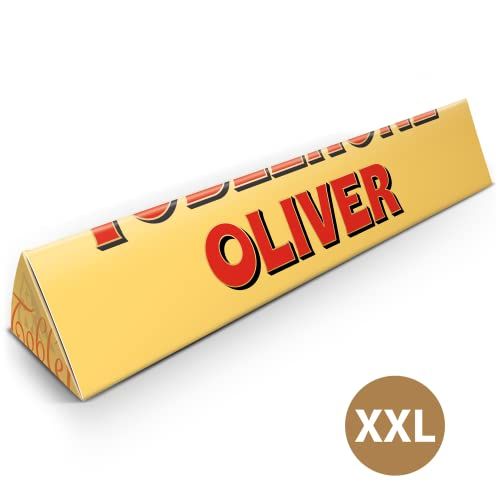 Toblerone géant personnalisé de 80x10,8 cm, chocolat au lait, nougat miel, amandes, cadeau idéal pour anniversaires, fêtes, personnalisable avec message.