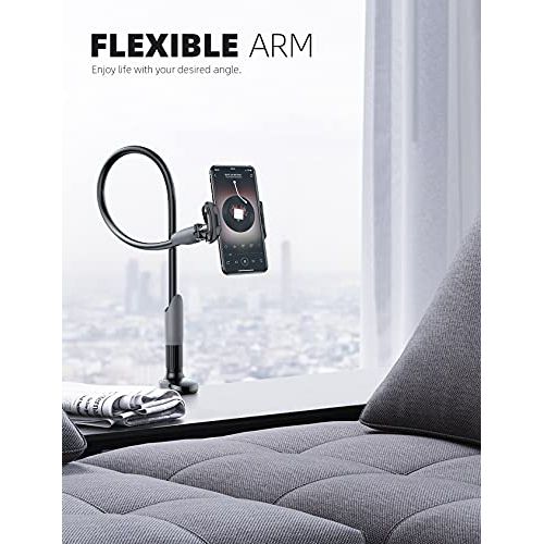 Support universel téléphone Lamicall ajustable rotation 360 degrés pour tous smartphones cadeau pratique et confortable