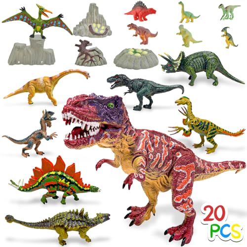 Jouets dinosaures solides, idée cadeau pour enfant de 4 ans.