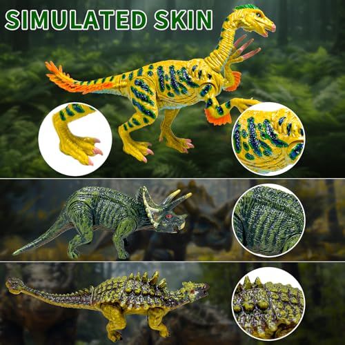 Lot de 20 jouets dinosaures réalistes pour enfants, figurines éducatives et robustes en ABS, stimulent imagination et créativité.