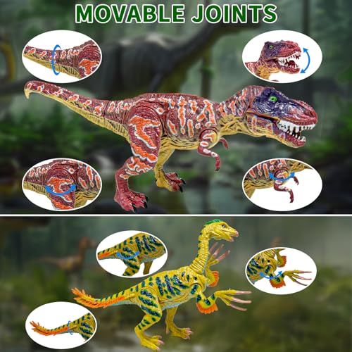 Lot de 20 jouets dinosaures réalistes pour enfants, figurines éducatives et robustes en ABS, stimulent imagination et créativité.