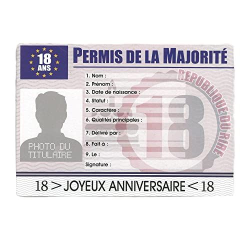 Permis de la majorité - Idée cadeau insolite pour les 18 ans