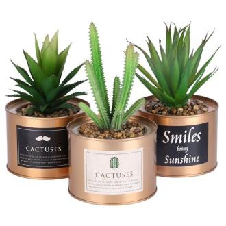 Mini plantes artificielles d'intérieur avec pot en cuivre, élégantes, réalistes, idéales pour égayer et décorer sans entretien. Cadeau parfait et polyvalent.