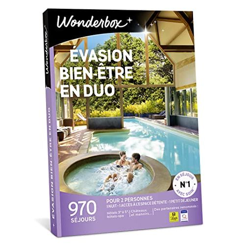 Box week-end évasion en amoureux avec plus de 900 séjours romantiques et flexibilité maximale, valables 3 ans. Petit-déjeuner inclus pour deux.