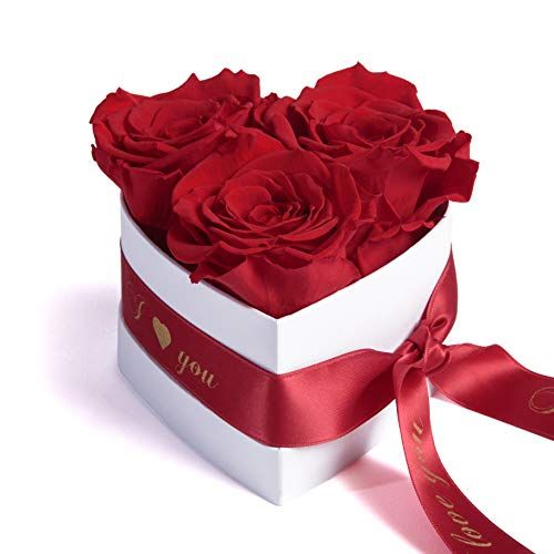 Rose éternelle en forme de cœur, cadeau romantique pour homme