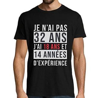 Tee-shirt avec message 32 ans