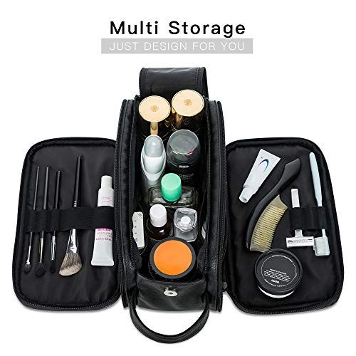 Trousse de toilette Elviros pour homme, robuste, étanche avec poches et design élégant.