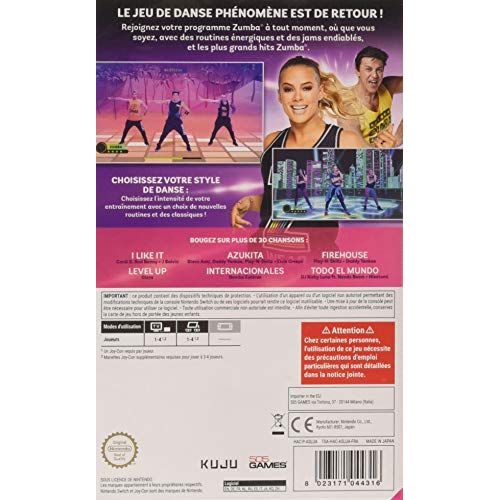 Jeu Zumba: Burn it Up! sur Nintendo Switch, cours de danse et fitness à domicile, cadeau idéal pour amateurs de Zumba et sport.