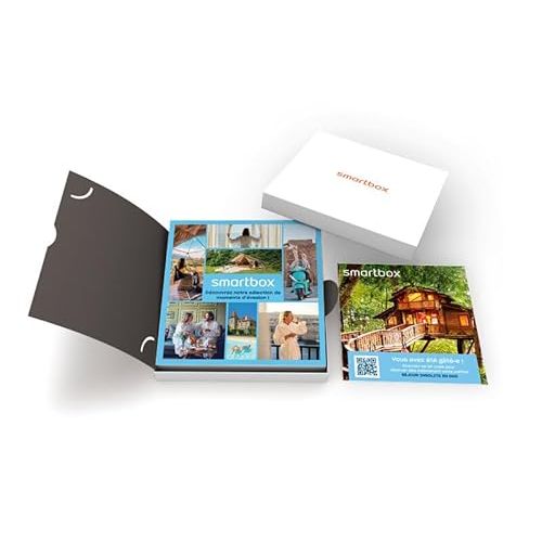 Coffret cadeau séjour insolite Smartbox, 4200 escapades uniques pour deux personnes, aventure mémorable et originale, expérience inoubliable, idéal pour toutes occasions.