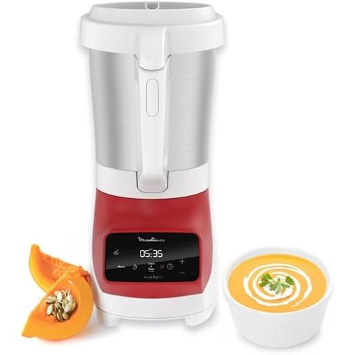 Blender Moulinex 1100W, bol 2L, idéal pour soupes et smoothies maison. Cadeau parfait pour amateurs de cuisine, qualité durable, design élégant.