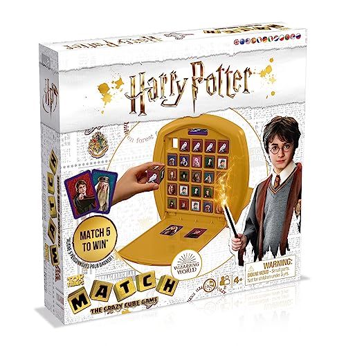 Jeu de société réflexion Match Harry Potter, aligner cinq cubes, cadeau original pour fans, enfants dès 4 ans, transportable, moments conviviaux, personnages Poudlard.