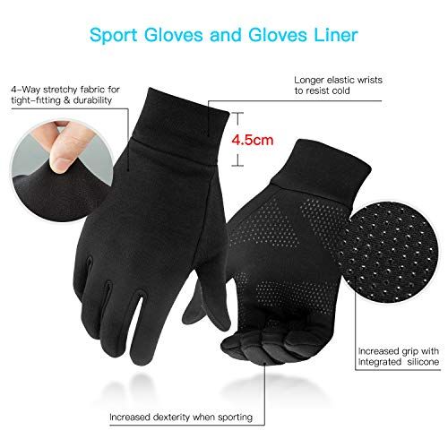 Gants tactiles Unigear, technologie intégrée pour écrans, antidérapants, chauds, parfaits pour sportifs, compatible téléphones même sous la pluie ou par grand froid.