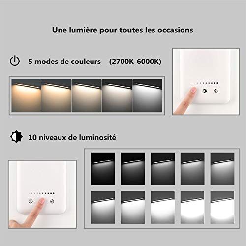 Lampe de bureau LED flexible avec chargeur USB et contrôle tactile