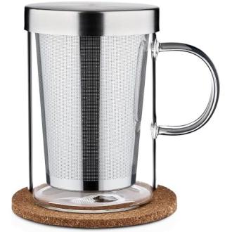 Mug théière infuseur inox