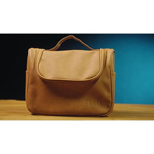 Trousse de toilette vintage pour homme, style Barber Tools, élégante et pratique