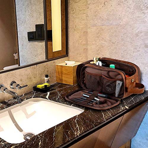 Trousse De Toilette Suspendue CHAPS Pour Homme - Marron - Tri-Pli - Neuf