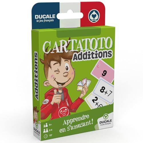 Jeu éducatif Cartatoto additions pour enfants, apprentissage des mathématiques amusant et interactif