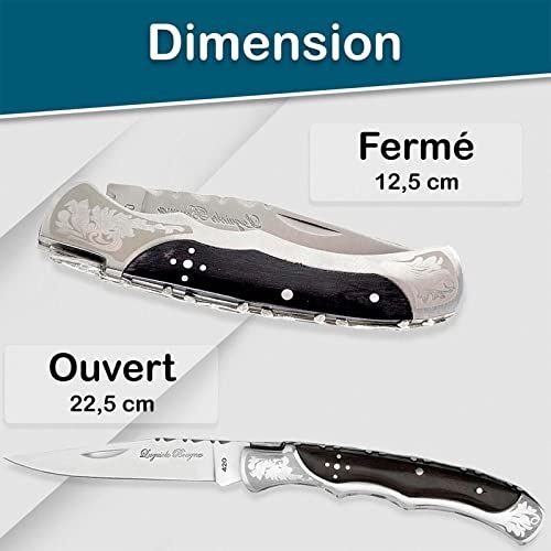 Couteau Laguiole personnalisé avec lame à personnaliser et étui en option.