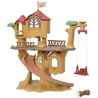 Jouet cabane dans les arbres Sylvanian avec balançoire et toboggan pour enfants