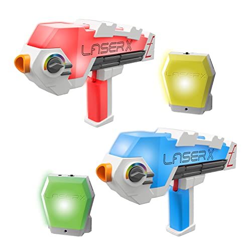 Kit Lasergame 2 joueurs avec pistolets et plastrons pour enfant à domicile