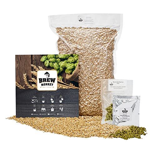 Kit brassage bière Brew Monkey complet pour débutants et passionnés avec seau fermentation et ingrédients.