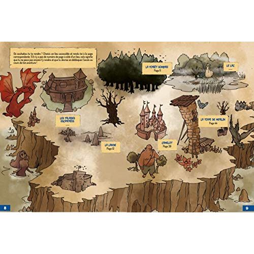 Livre interactif À la recherche d'Excalibur pour enfants, aventure Camelot, développe l'imaginaire et esprit critique, cadeau parfait 7-10 ans.