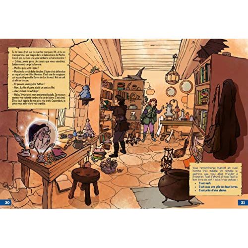 Livre interactif À la recherche d'Excalibur pour enfants, aventure Camelot, développe l'imaginaire et esprit critique, cadeau parfait 7-10 ans.