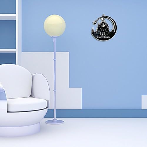 Horloge murale Disney avec château illuminé en LED modulables, parfait cadeau déco silencieux pour fans, 30x30 cm, ambiance magique.