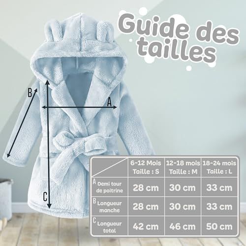 Peignoir bébé enfant personnalisé