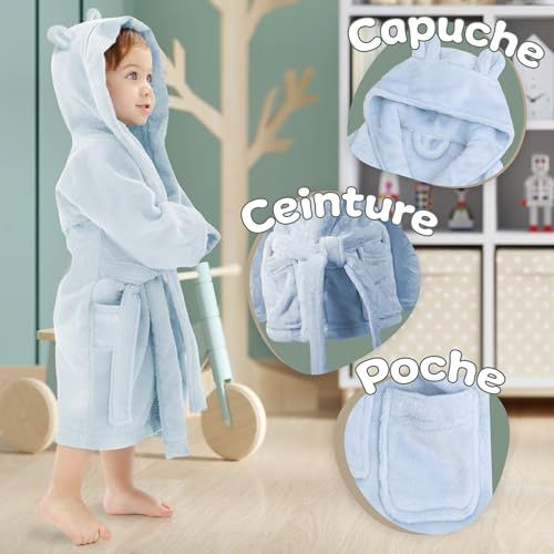 Peignoir bébé enfant personnalisé