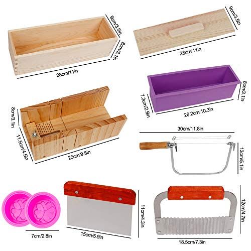 Kit d'accessoires de fabrication de savon DIY avec moules en silicone, cadeau créatif pour anniversaires, fêtes, et débutants ou experts en artisanat.
