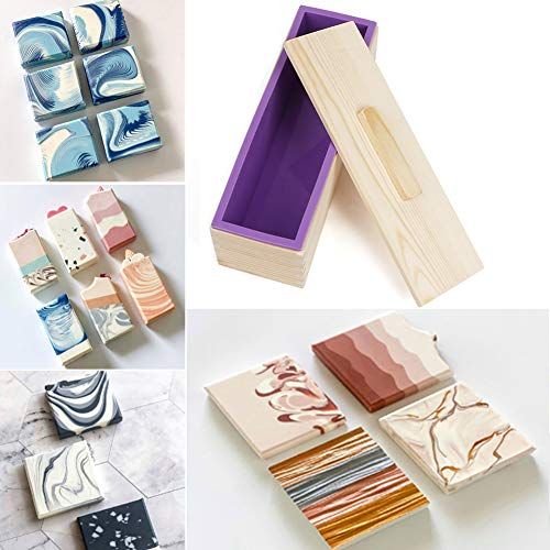 Kit d'accessoires de fabrication de savon DIY avec moules en silicone, cadeau créatif pour anniversaires, fêtes, et débutants ou experts en artisanat.