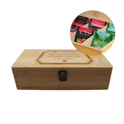 Boîte à thé personnalisée cadeau de fin d'année, unique souvenir pour maîtresse, détente et gratitude assurées