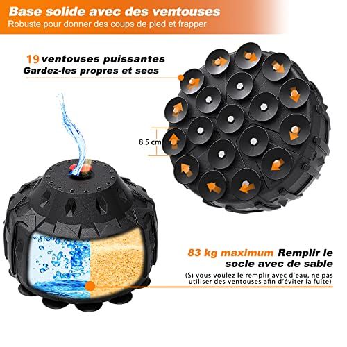Sac de frappe autoportant Dripex, robuste et ajustable, idéal pour entraînements boxe, défoulement stress, cadeau polyvalent pour adultes et adolescents.
