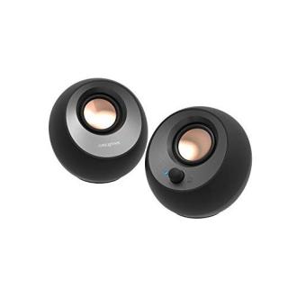 Haut-parleurs Creative Pebble V3 modernes avec clarté audio, connectivité USB-C et Bluetooth, idéaux pour bureau élégant