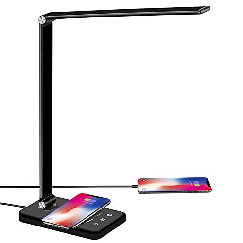 Lampe de bureau innovante avec recharge sans fil et port USB, idéale pour ado de 17 ans