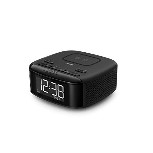 Station d'accueil Philips iPhone avec chargeur Qi, radio-réveil DAB+ et design moderne