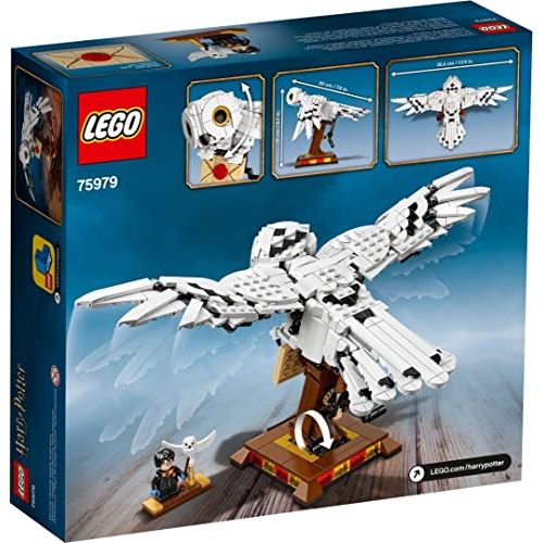 Lego Harry Potter Hedwige modèle mécanique avec manivelle pour mouvement d'ailes réaliste, collector rare et détaillé.