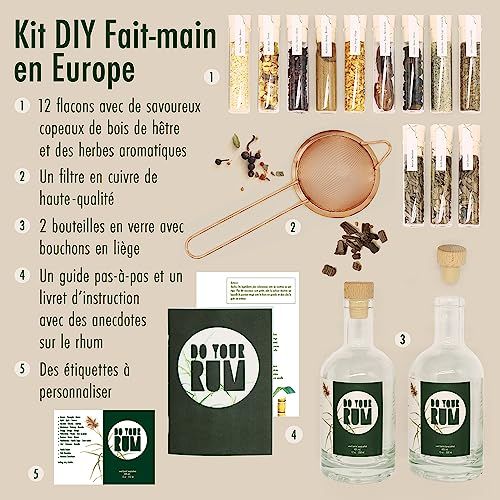 CADEAUX.COM - Kit de Fabrication Rhum Arrangé et son Verre