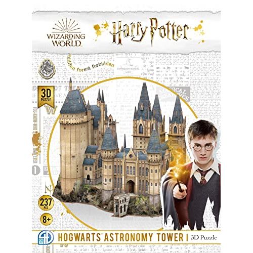 Puzzle 3D Harry Potter Tour d'Astronomie, cadeau idéal pour fans, expérience magique et créative, sans colle, pour tous dès 8 ans.