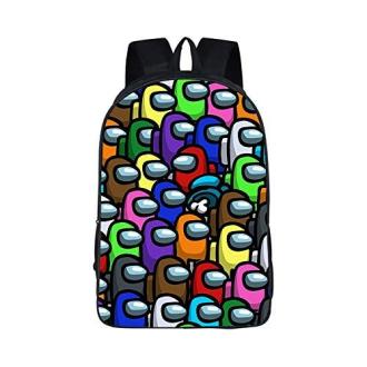 Sac à dos enfant Among Us, pratique, durable, ergonomique, design inspiré du jeu vidéo, cadeau parfait pour les fans, idéal pour l'école et voyages.