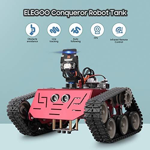 Kit Robot Arduino Conqueror éducatif pour enfant, programmation graphique intuitive et construction DIY.